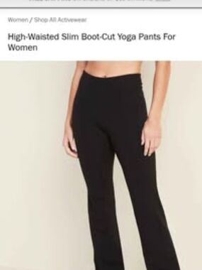Old Navy Women's Black Boot-Cut Yoga Pants